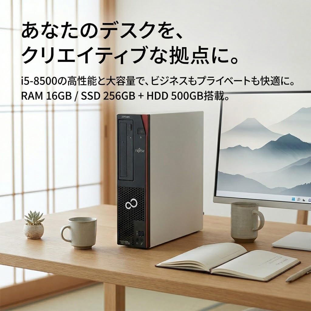 富士通 ESPRIMO 第8世代i5 メモリ16G SSD＋HDD Win11 楽天市場】【☆最大100%ﾎﾟｲﾝﾄ】【Win11正式対応】富士通 ESPRIMO D588